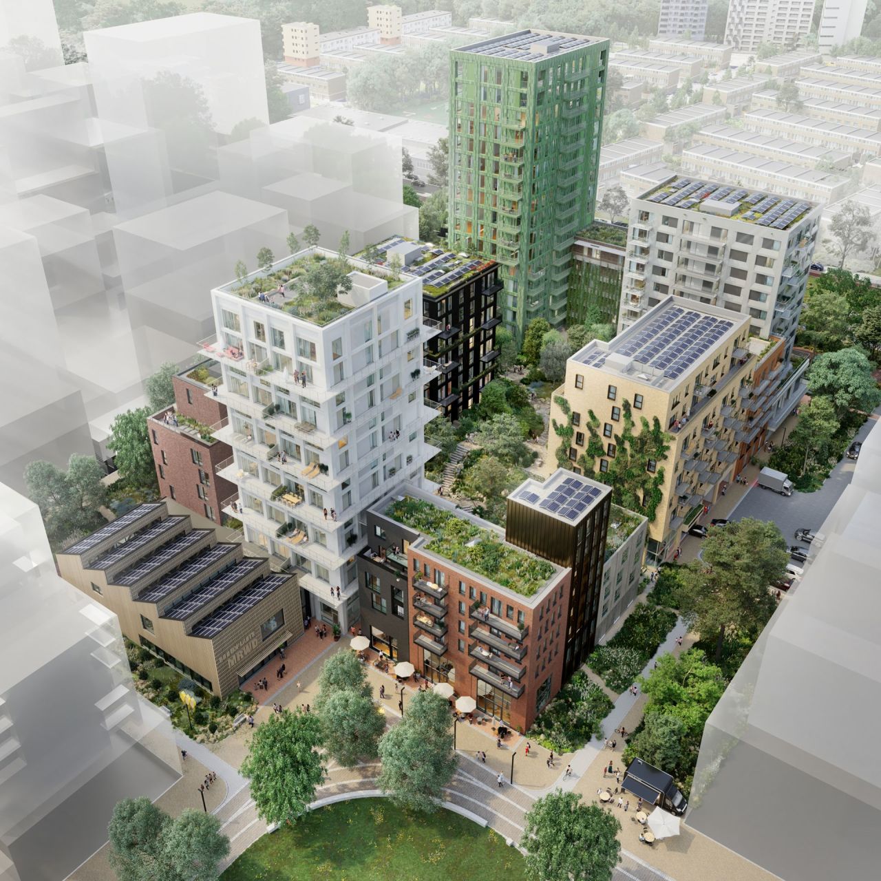 Een nieuwe stadswijk waar de energie van de stad samenvloeit met ademruimte.